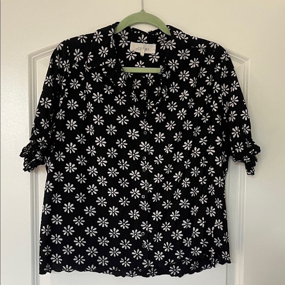 The GREAT. Floral Cotton Top